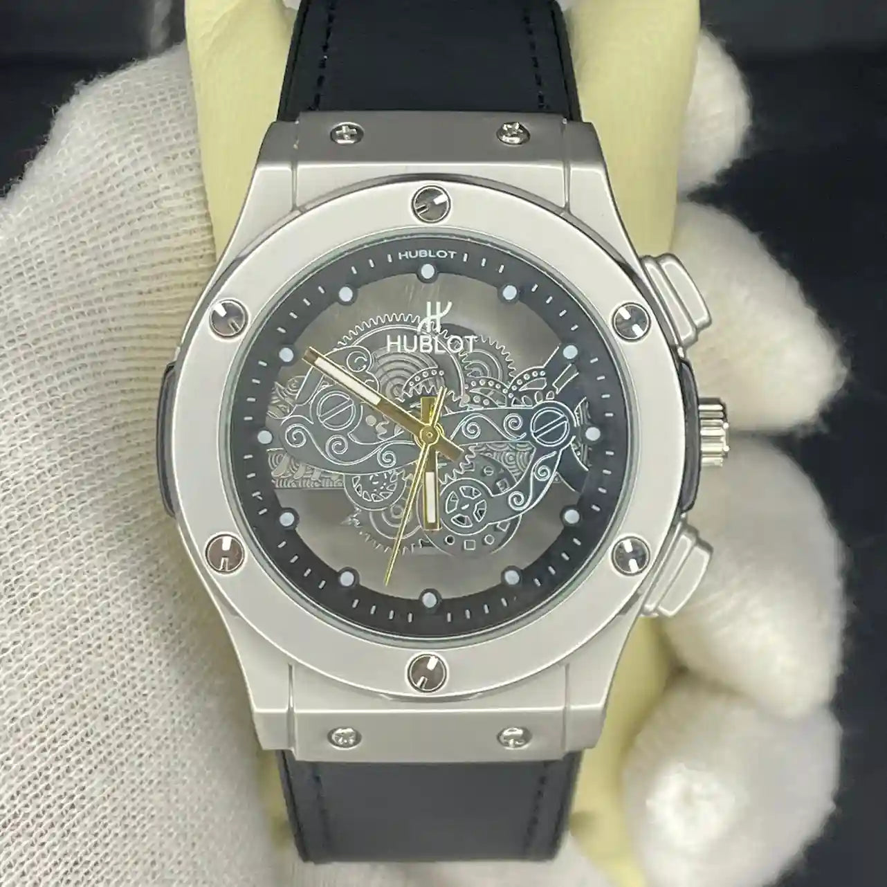 Hublot Skeleton Limited Edition - Silver Case with Black Dial