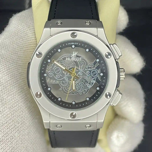 Hublot Skeleton Limited Edition - Silver Case with Black Dial